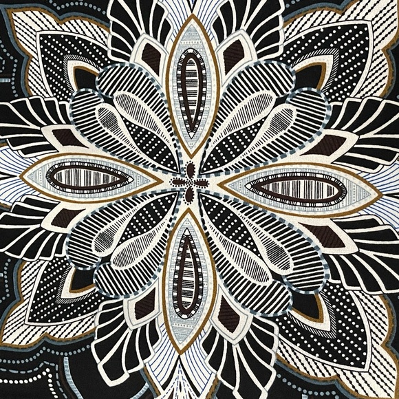 En Focus Studio Black Geometric Print Midi Dress Size 14 - Picture 5 of 6